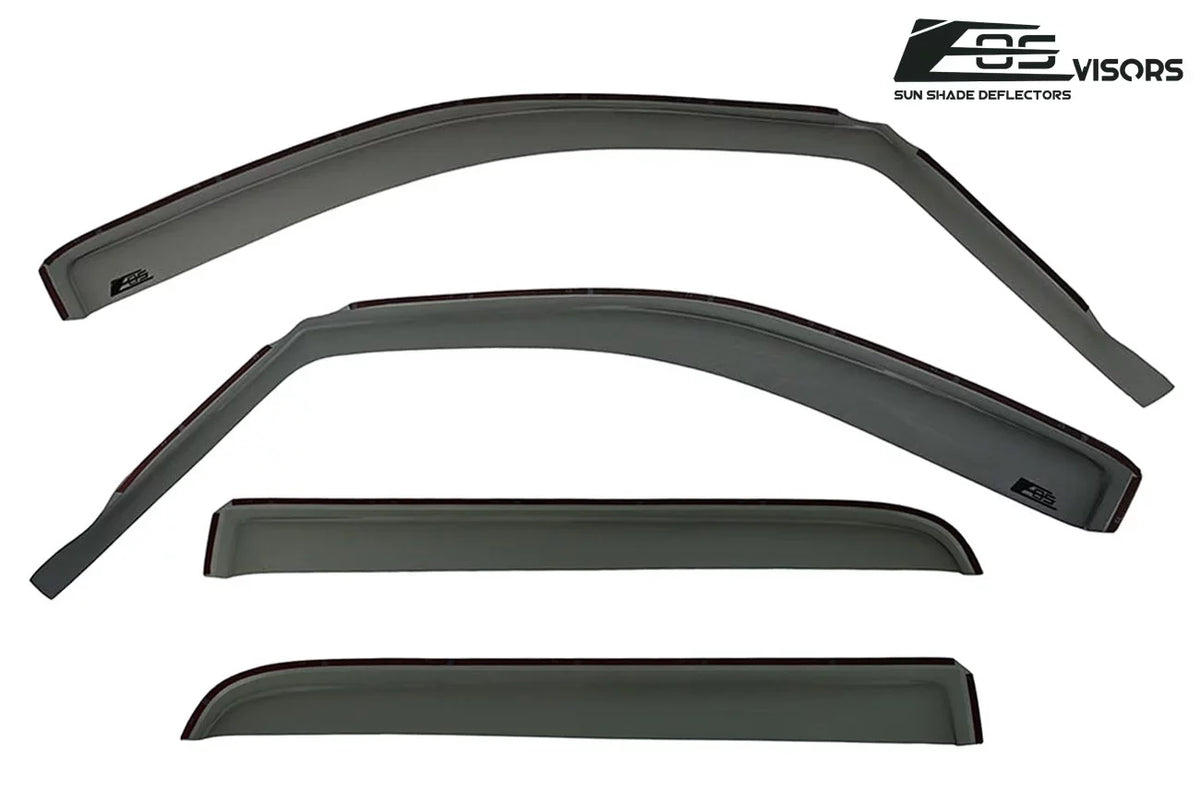 Extreme Online Store  Visors in-Channel Style Side Vents Rain Guard Window Deflectors for 2004-2008 Ford F-150 Crew Cab Models
