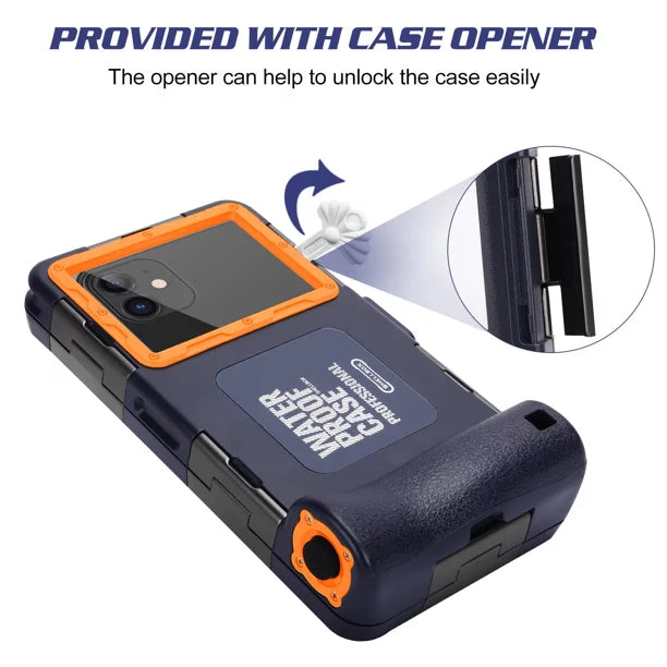UrbanX Professional [15m/50ft] Swimming Diving Surfing Snorkeling Photo Video Waterproof Protective Case Underwater Housing for Oppo Reno4 Lite And all Phones Up to 6.9 Inch  with Lanyard