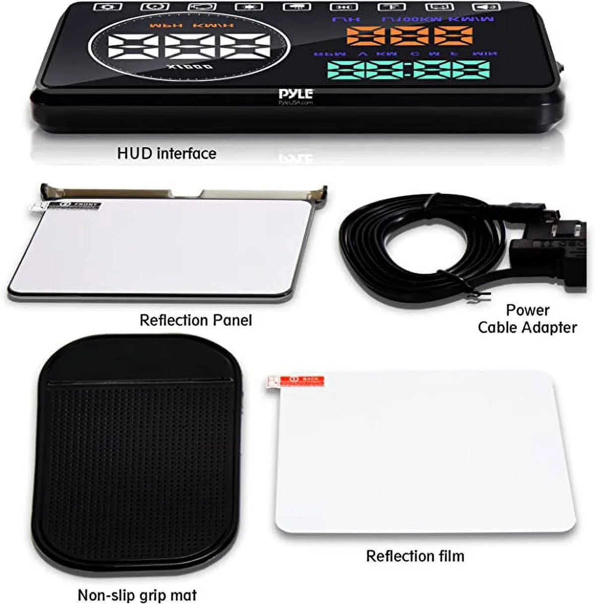 Pyle 5.5" Car Head-Up Windshield Monitor Screen Projector Vehicle Speed & Diagnostic Monitor System