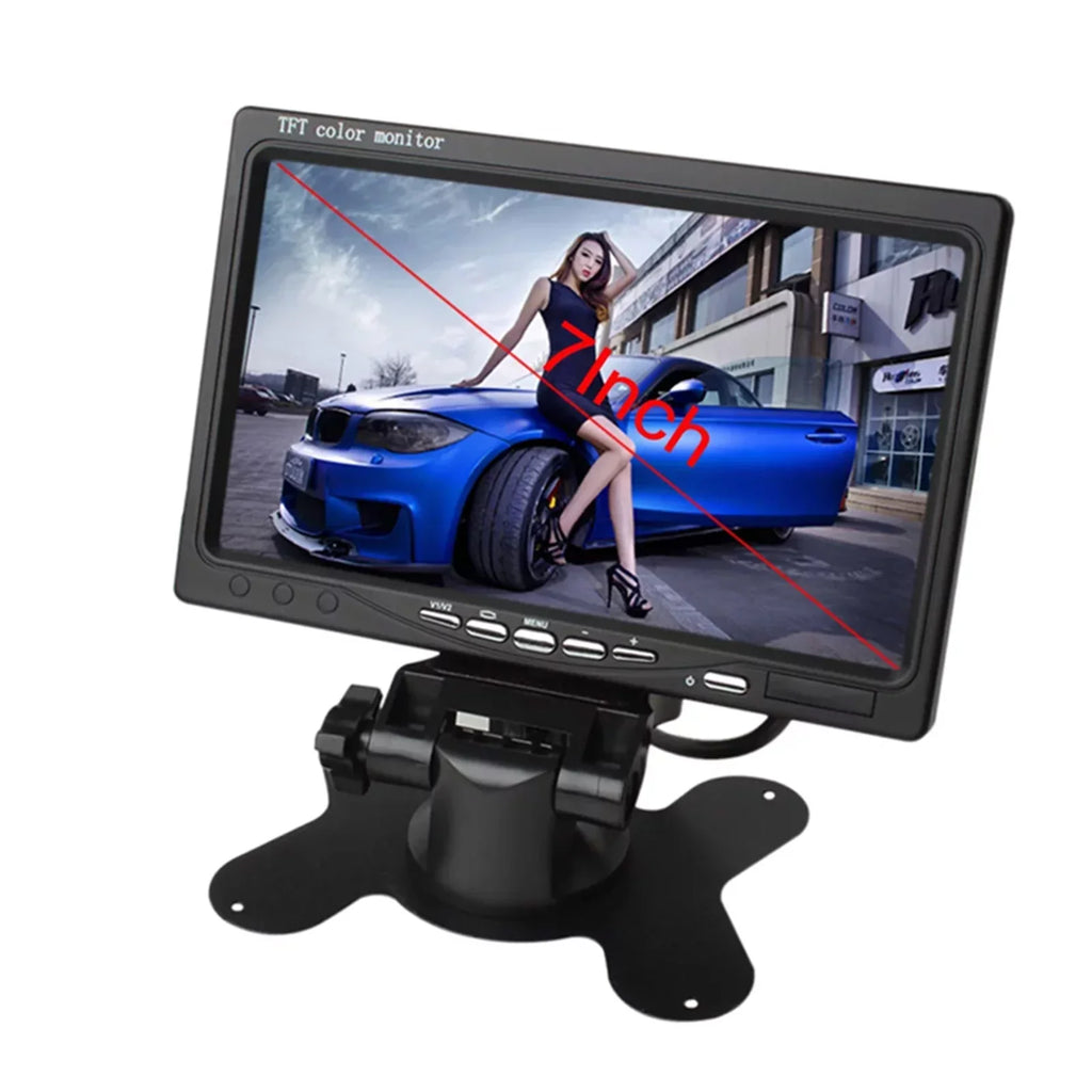 7 Inch  Monitor Display Screen  Car Screen Monitor  1024x600 Display  Input Built-in Speaker For Trucks Bus  Trailer Reverse Rear View Backup Camera