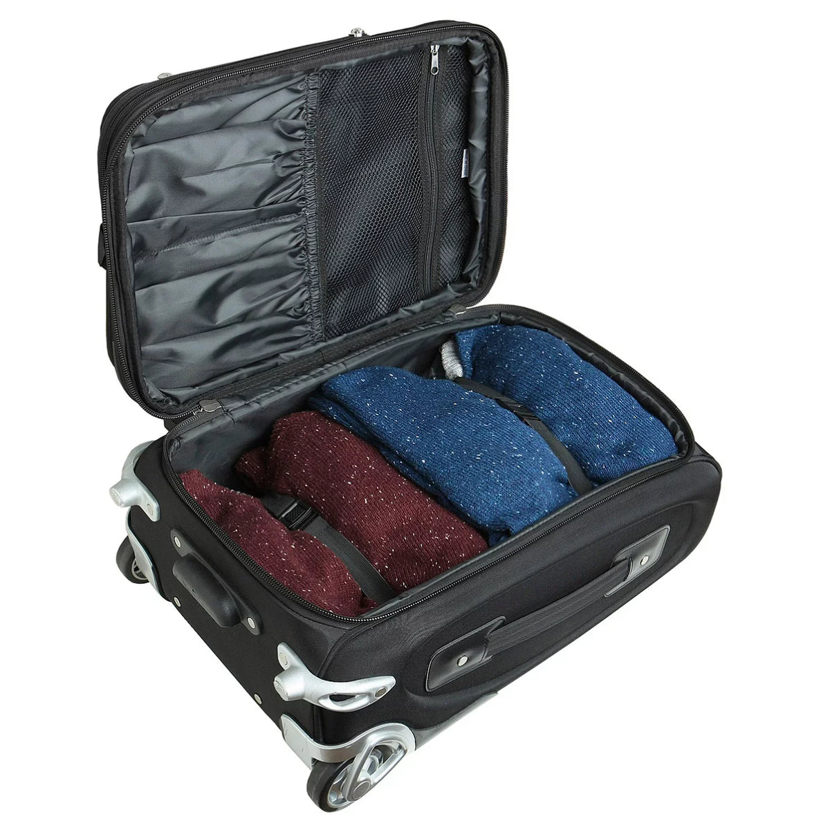 Black Hawaii Warriors 21" Softside Rolling Carry-On Suitcase