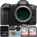 Canon  R5 C Mirrorless Cinema Camera (Body Only) with 2 Pack SanDisk 64GB Memory Card + ZeeTech Accessory Bundle