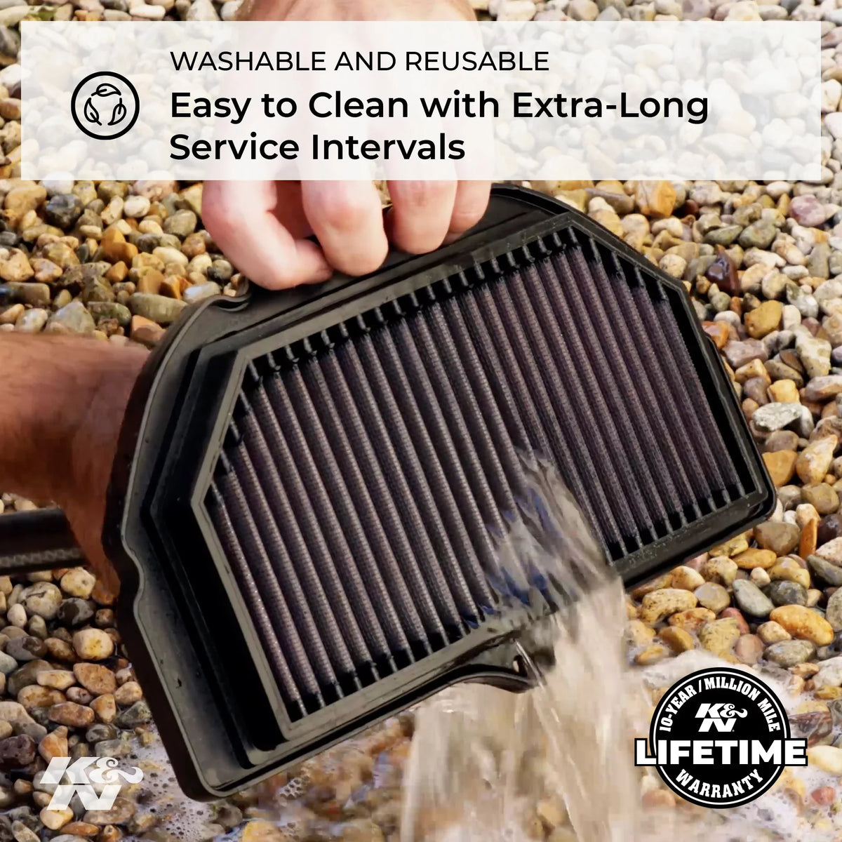 K&N Engine Air Filter: High Performance, Premium, Powersport Air Filter: 1993-2006  (R1150R, R1150R Rockster, R850R, R1150GS, R1150RS, R1150RT, R1100R, and other select models) -0400