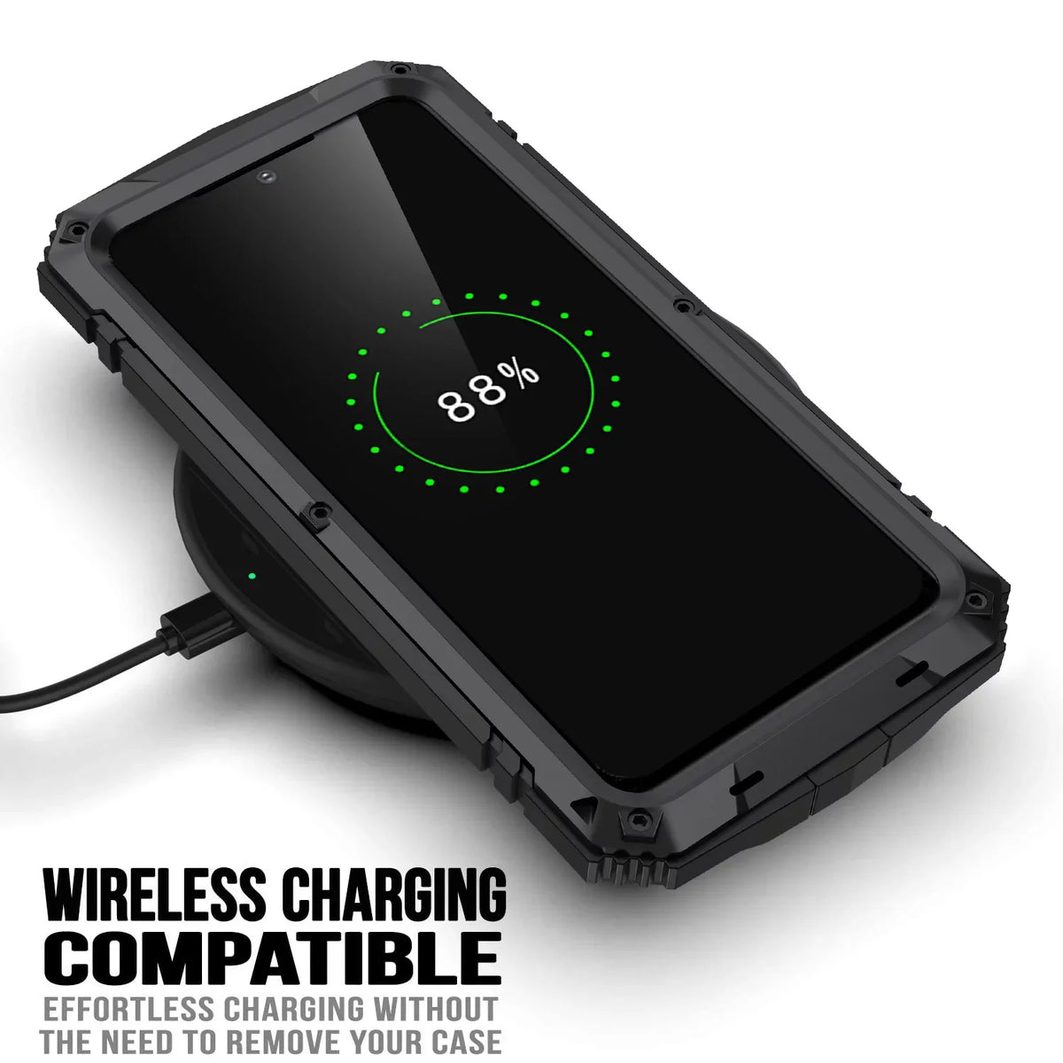 Casetego for Samsung Galaxy S22 Plus Case,Built in Kickstand Heavy Duty Military Grade Rugged Shockproof Protective Cover,Black
