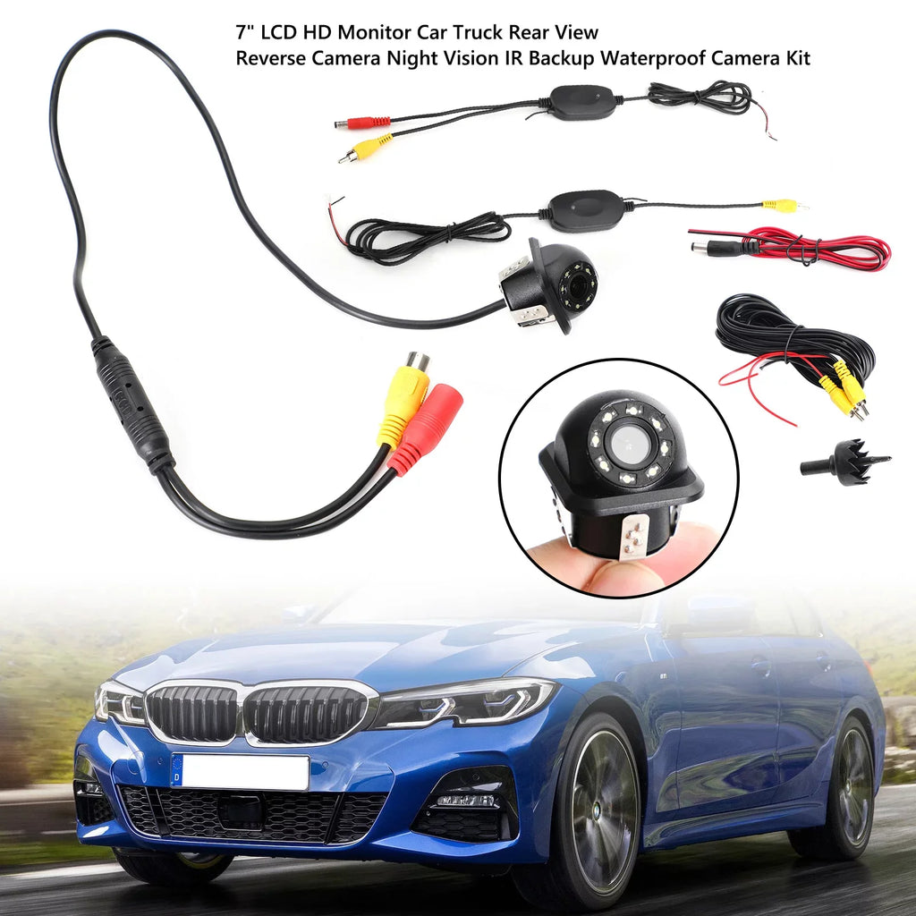 170°  8   Car Wireless Backup Rear View Reverse Camera Night View Kit