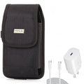 Holster Swivel Case Belt Clip w 6ft -C Cable  Type-C 25W Fast Home Charger for OnePlus 10 Pro - Razer Phone 2 - Samsung Galaxy XCover Pro S9 Plus S8 Plus S22 Ultra Plus S21 Ultra Plus