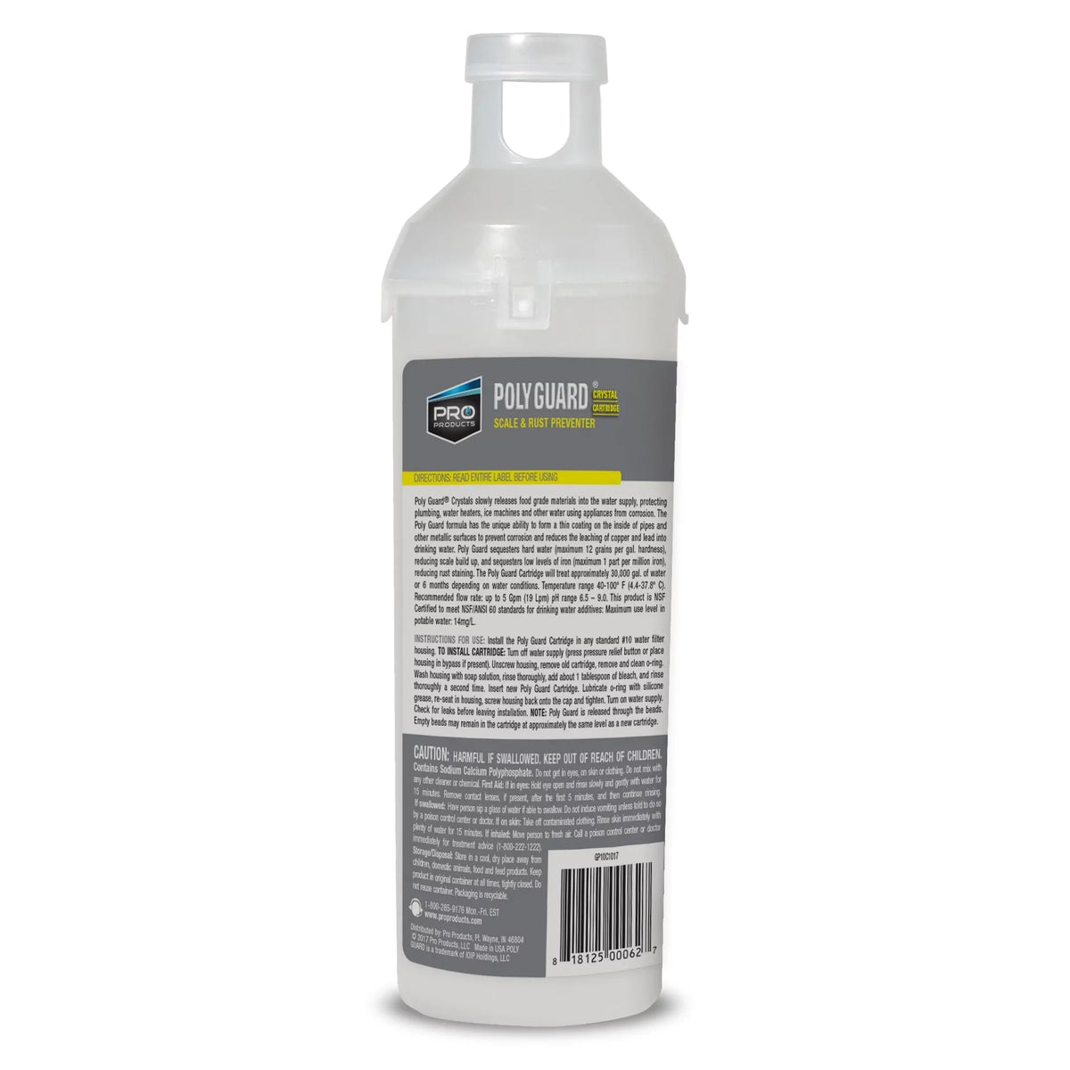 Pro Products Filter Cartridge,5 gpm,10" H  GP10C