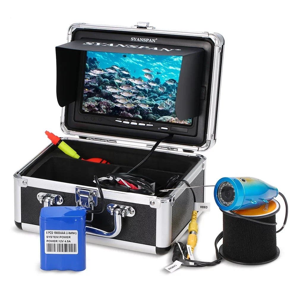 Fishing Camera,Camera Kit 24pcs Ice Lake Boat Fish Ice Lake Leds Fish Ice Portable 7" Inch Ir Leds Fish 1000tvl Waterproof Camera 7" InchCamera Huiop Portable Buzhi