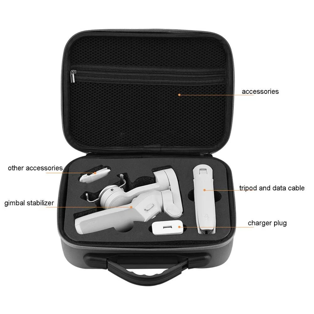 Two-way Zipper Carry Storage Bag Travel Case Handbag Stabilizer for   4 For Osmo Mobile 3