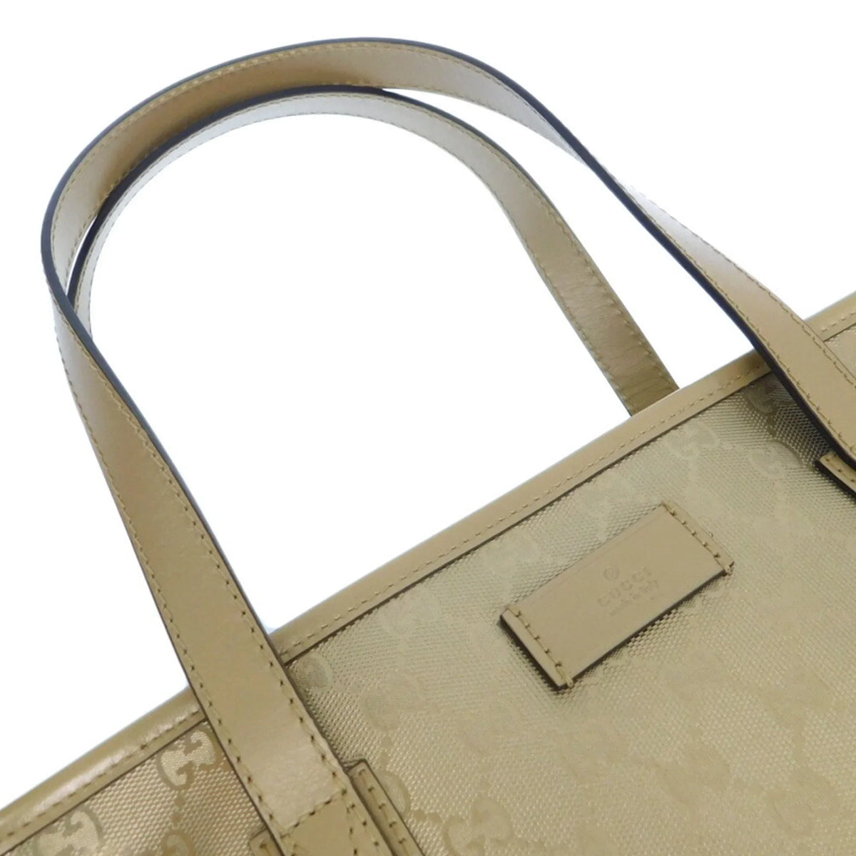 Pre-Owned   Implement Handbag Tote Bag Gold 211138 002123 (Like New)