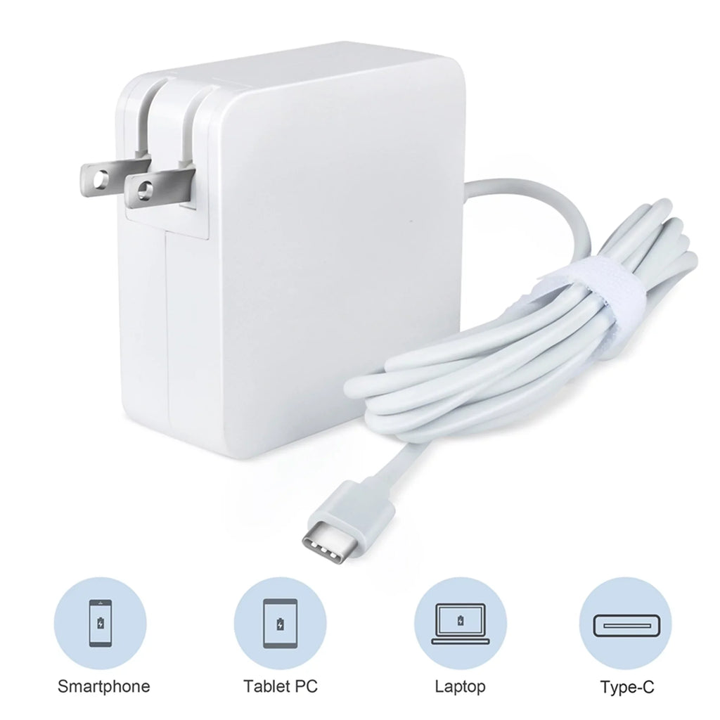 Compatible White 65W Type-C  Adapter Charger Replacement for Lenovo 300e Chromebook 2nd Gen  Type 81QC
