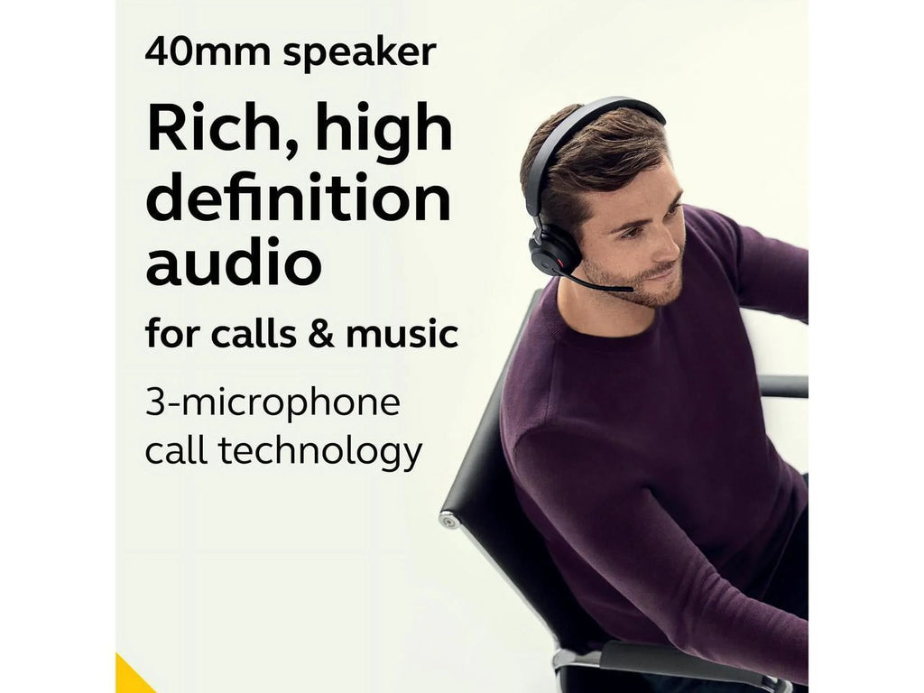 Jabra Evolve2 65 -C  Mono with Charging Stand - Black Wireless Headset / Music Headphones