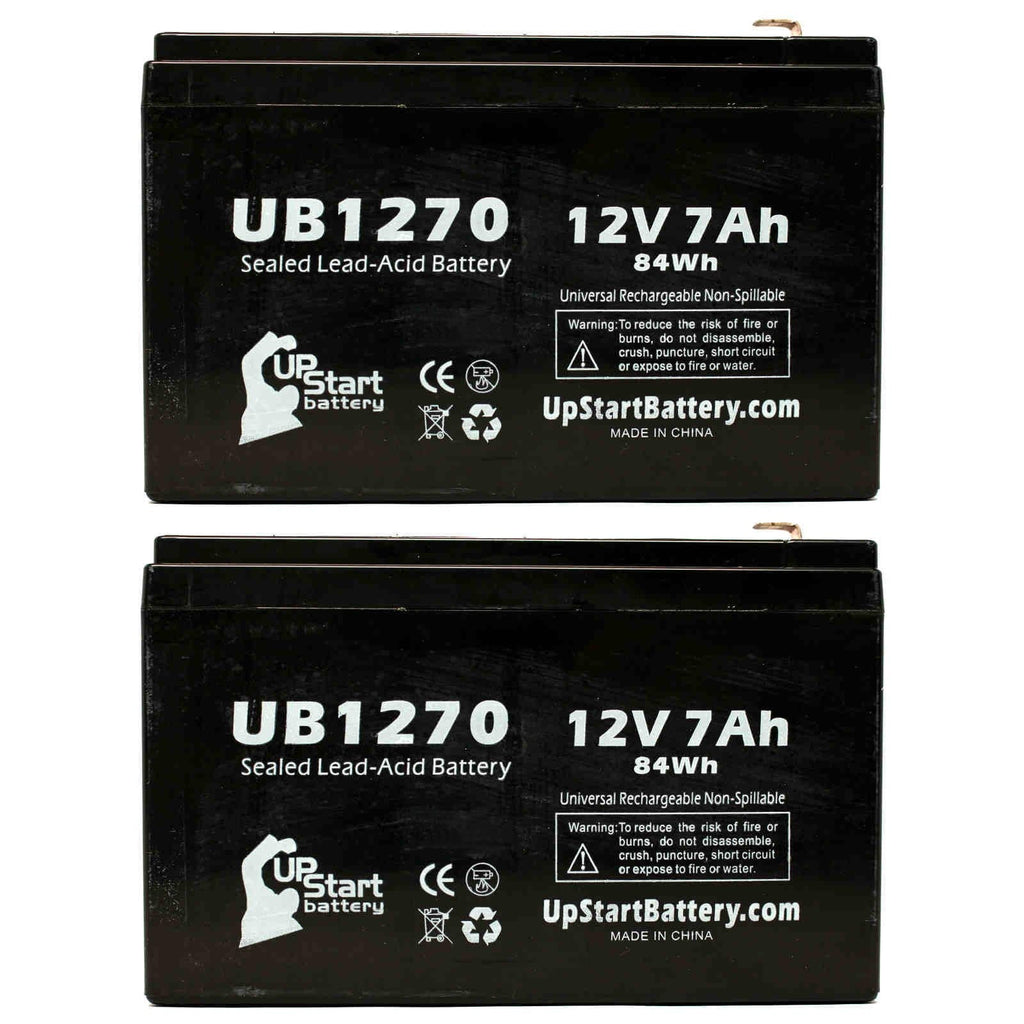 2x Pack - Compatible  - 2000 SURT2000XLI Battery - Replacement UB1270 Universal Sealed Lead Acid Battery (12V, 7Ah, 7000mAh, F1 Terminal, , ) - Includes 4 F1 to F2 Terminal Adapters