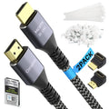 Short 8K  2.1 Certified Cable 2 Feet (2 Pack) 48Gbps High Speed Ultra  Braided Cord, 8K@60Hz 4K@120Hz eARC