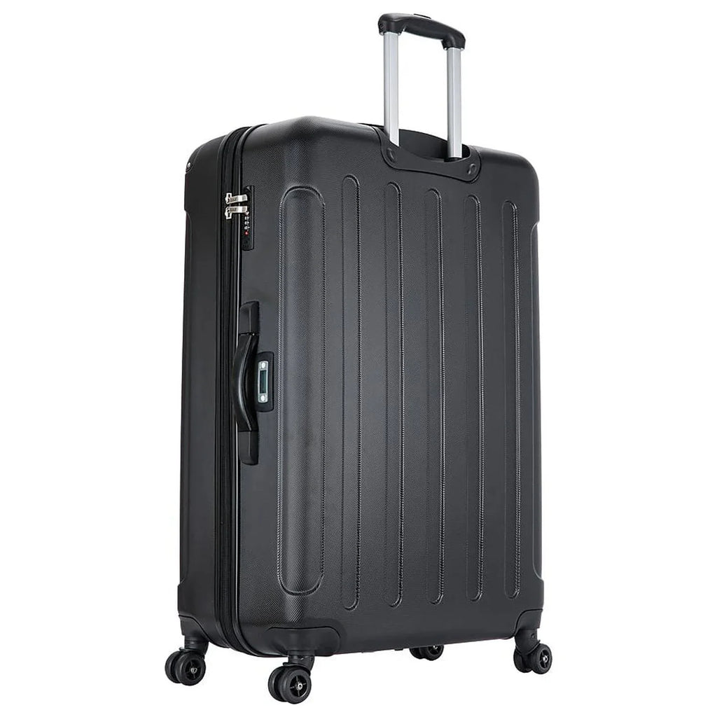 Plastic 4-Wheel Spinner Luggage Black (DKINT00L-)