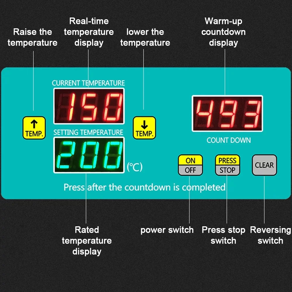 Tomshoo -312 Intelligent Stainless Steel Oil Presser Household Automatic Pressing Machine No-Fry Material Oil Extraction Device Digital Display with Temperature Adjustable Function