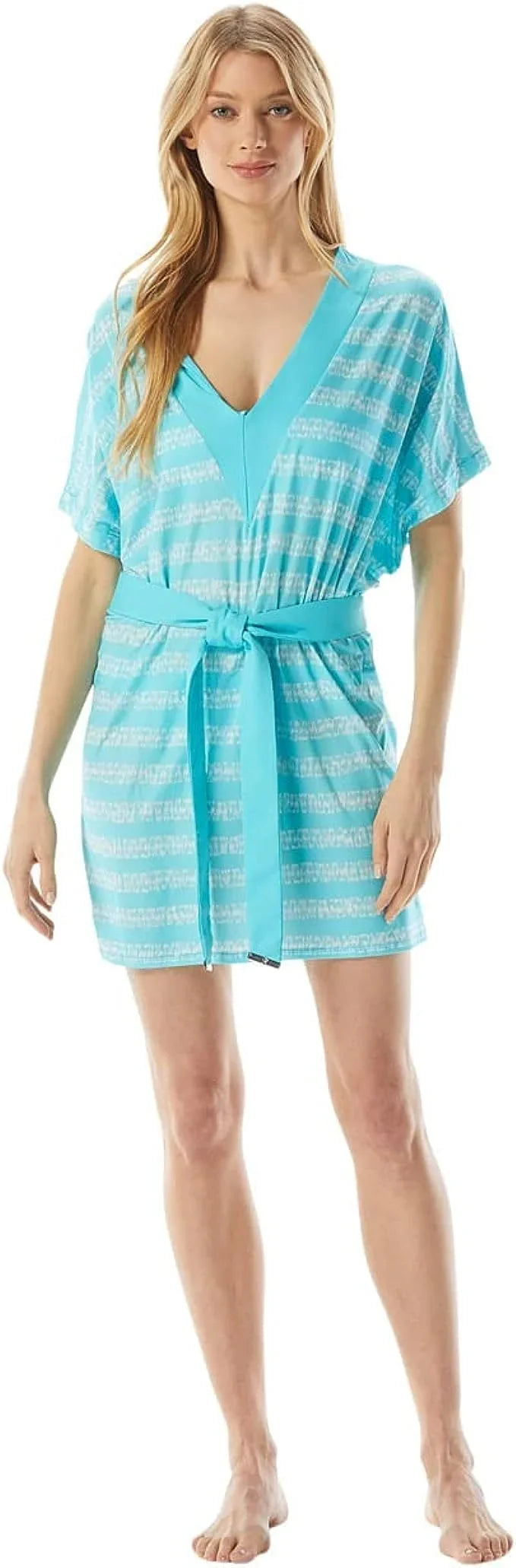 Michael Kors  V-Neck Belted Tunic Cover-up,  X-Small