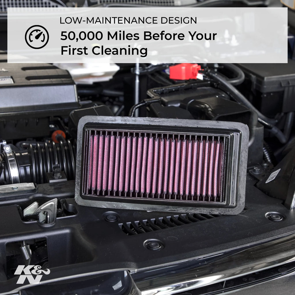 K&N Engine Air Filter: High Performance, Premium, Washable, Replacement Filter: 2017-2019 Volkswagen (Atlas, Teramont), 33-5071