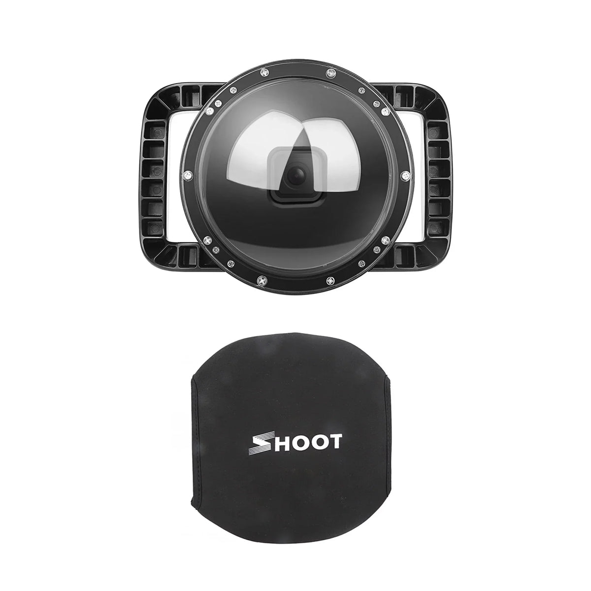 XTGP559 Dual Handle Dome Port Case - 45m Waterproof, 180° Wide Angle for Hero 9 Black Hero 10
