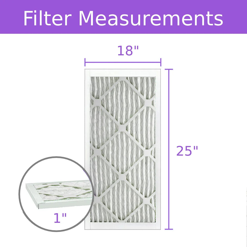 18x25x1, Purolator DMK80 Extended Surface Pleated Air Filter, Mechanical  8, (6 Pack)