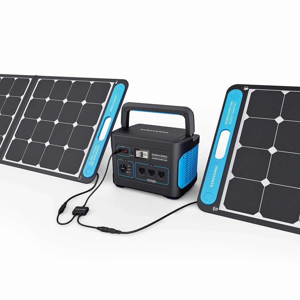 100 Watts SolarPower One Monocrystalline Portable Solar Panel with built-in -C and -A ports