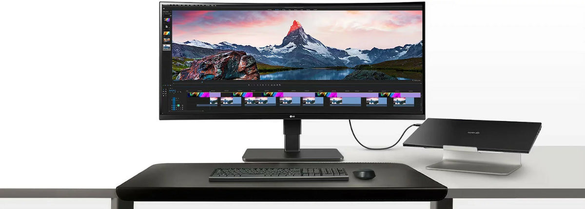 Ultrawide 34\" 3440 x 1440  HDR10, sRGB Curved Monitor, Textured Black, 34BQ77QB-B