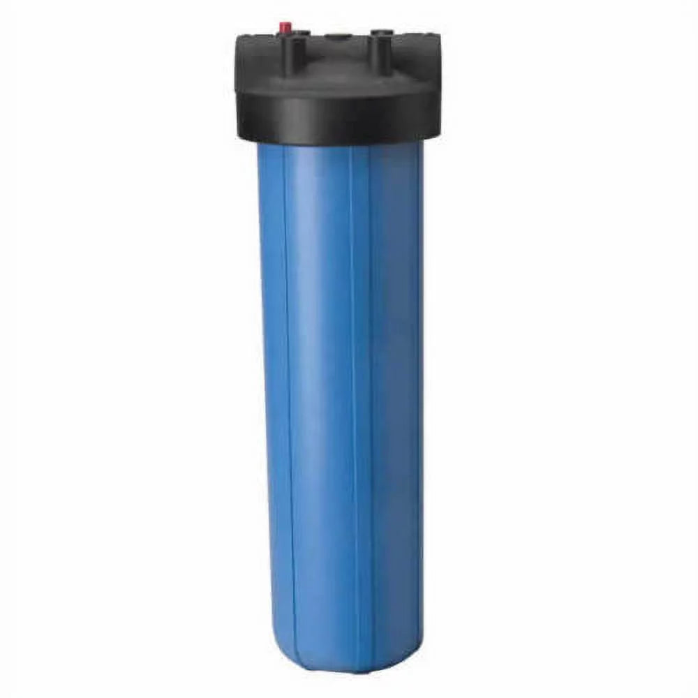 2 Pack: Big Blue Housing Canister Water Sump 1"  w/ Pressure Relief for 4.5" x 20" Whole House Filters