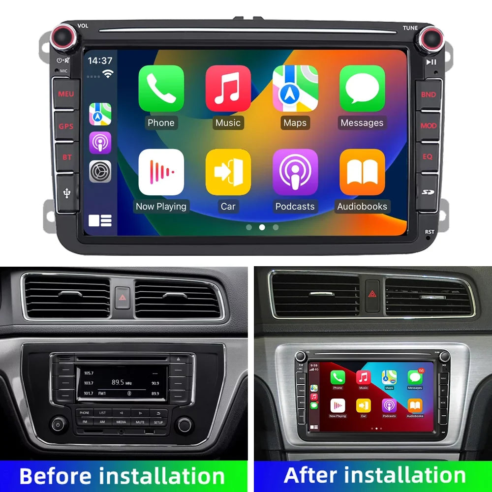 8" Car Stereo Radio Player For  Volkswagen Jetta Golf 5 6 Passat Apple Carplay