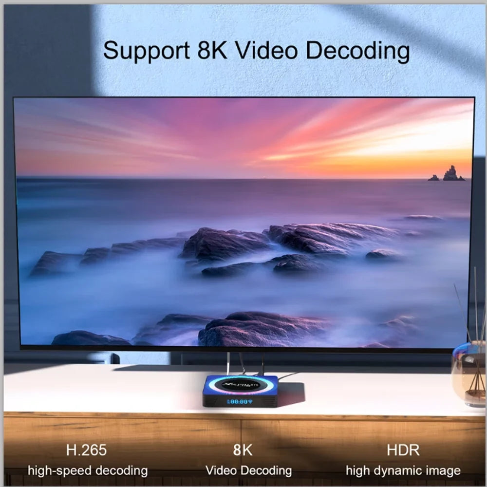 Android 13.0  Box,X88  13 Acrylic 4GB  64GB  RK3528 Quad-Core WiFi6 Dual Band 2.4G/5.8G Ethernet 1000M BT5.0 8K HDR10+ Ultra  USB3.0
