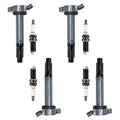 4 Ignition Coils and 4 Autolite Spark Plugs Compatible with 2007-2019 Lexus ES300h ES350 LX570 UF487