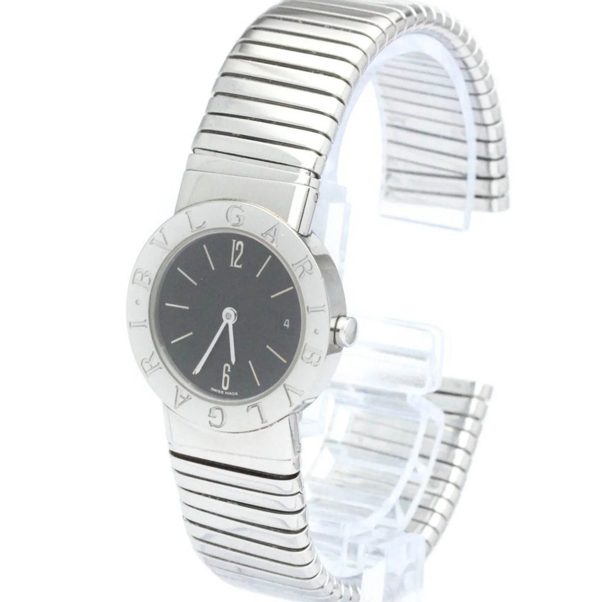 Pre-Owned Polished  Tubogas Stainless Steel Quartz Ladies Watch BB26 2TS BF563995 (Good)