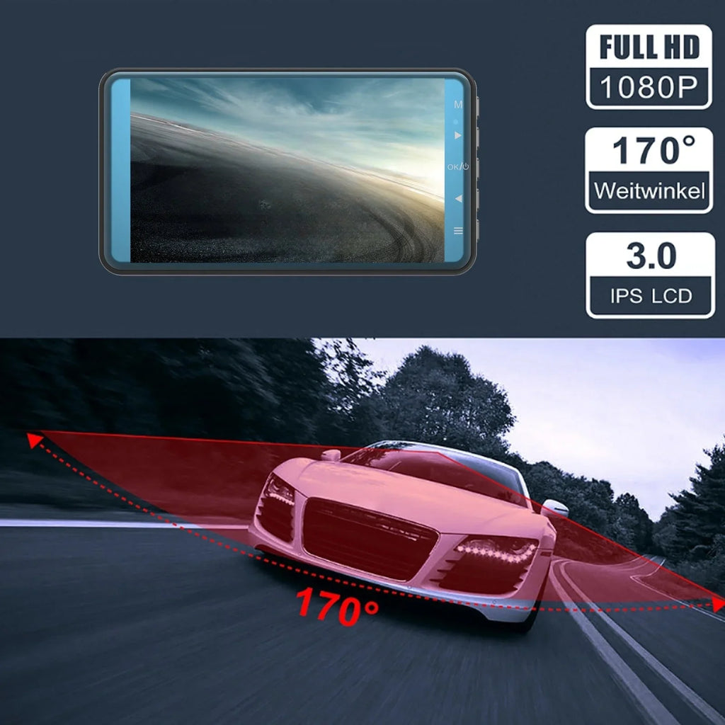 Hot Sale!!! 2 Channel Dual Dash Cam Infrared Night Vision, Front and Rear Inside1080P Dash Camera for Cars Dashcam, Two Way Car Camera with  Night Vision Loop Recording G-Sensor Parking Monitor