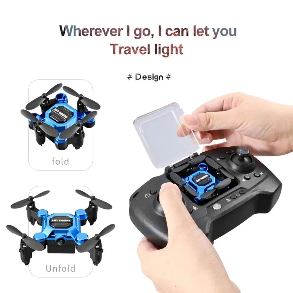 K04 Mini Drone for Kids,  Quadcopter  Camera 360° Flip Headless Drones Foldable  Aircraft One Key Land Auto Hovering Suitable for Beginners Toys Gift