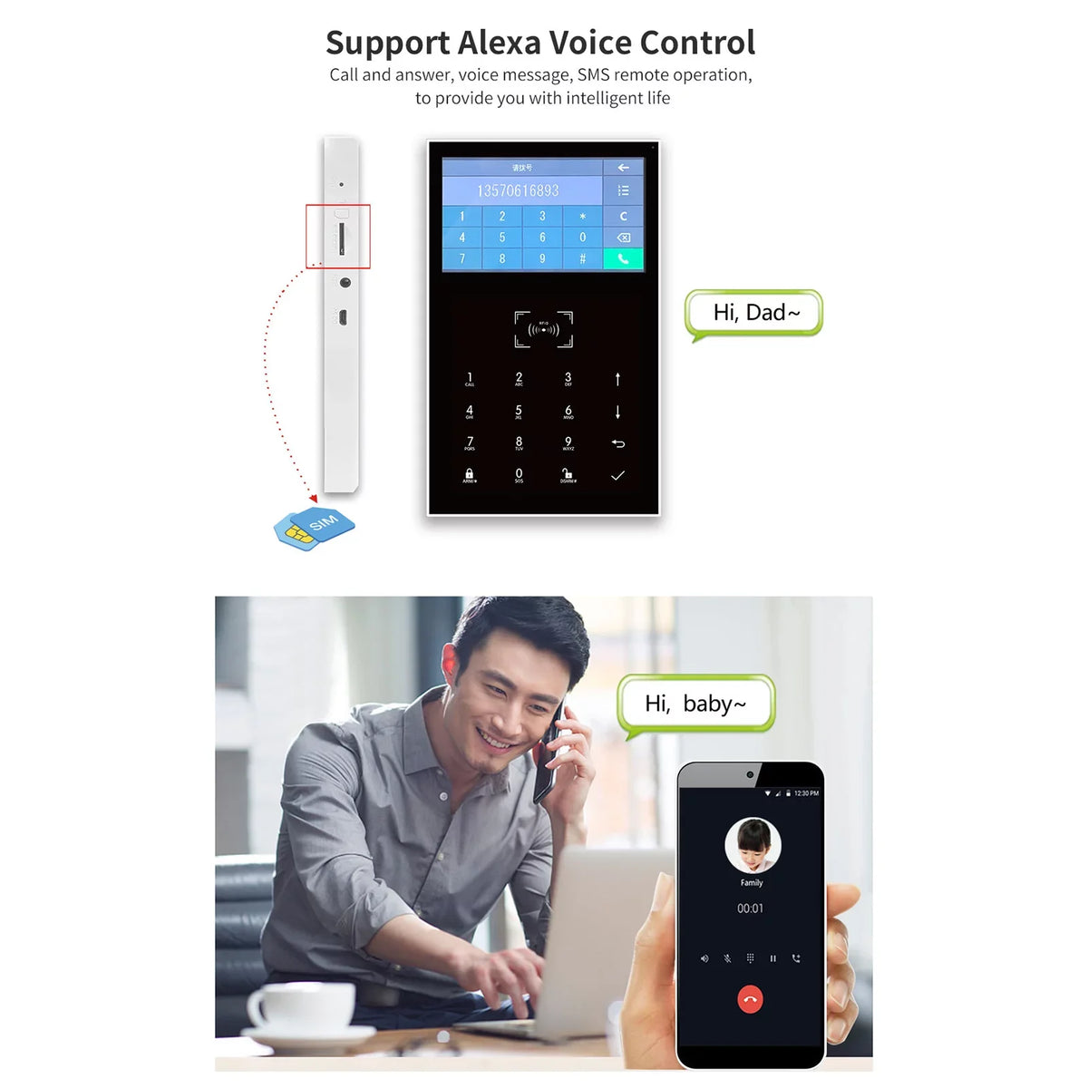 Walmeck All Touch  Screen Wireless   Burglar System Smart Home   Smart