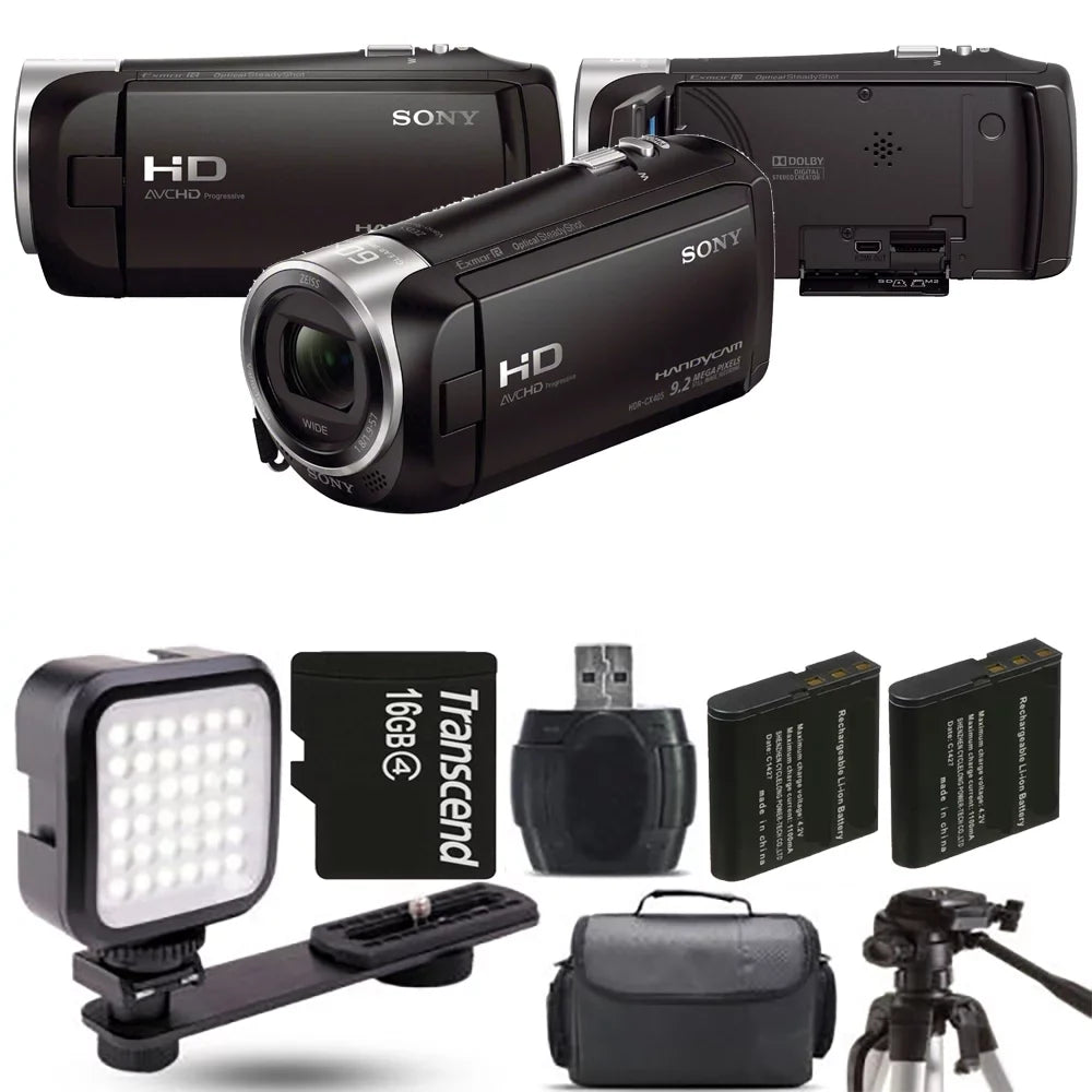 Sony -CX405  Handycam + Extra Battery +  - 16GB Kit