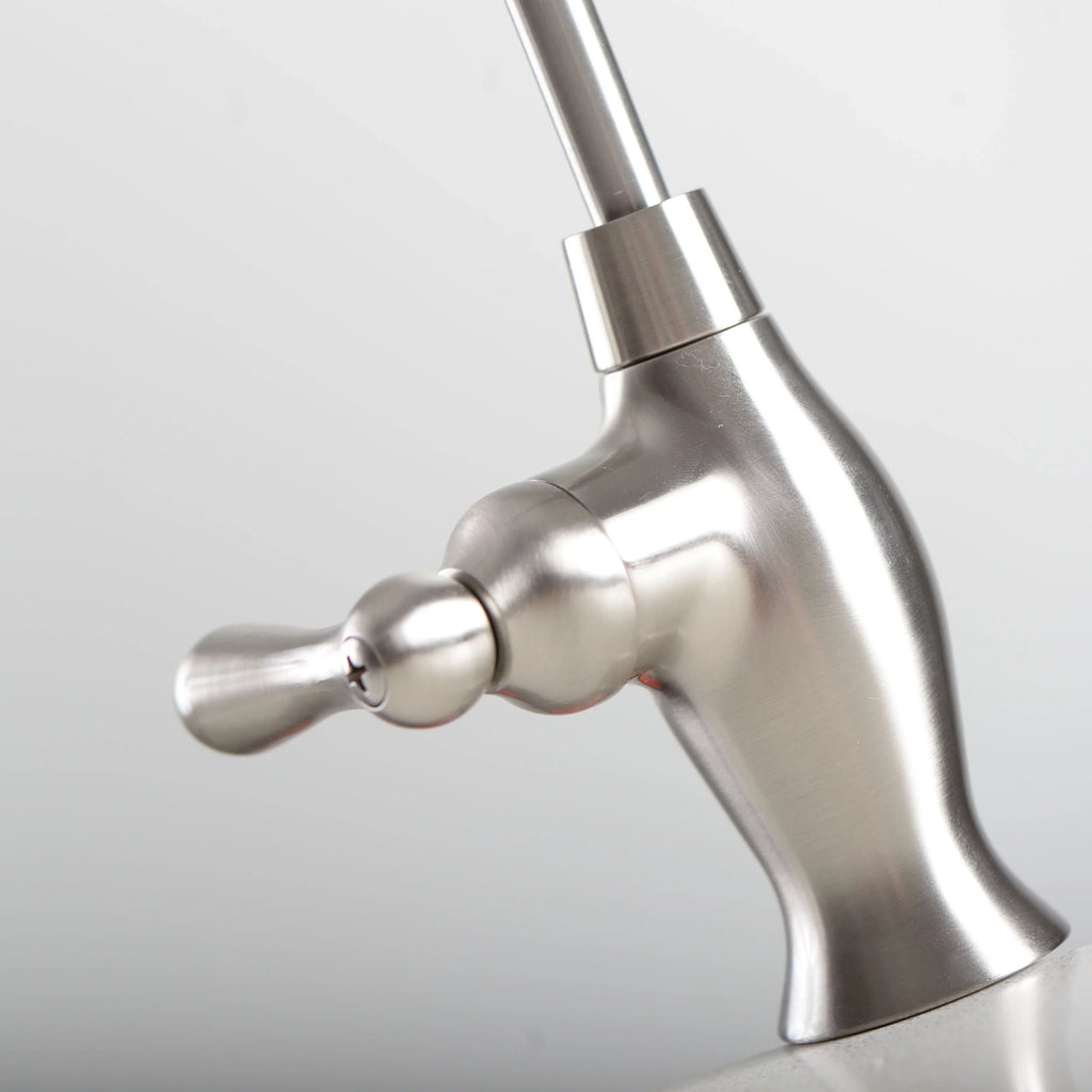 Euro-style Ceramic Disk Long-reach Non-Air Gap  Faucet - Brushed Nickel