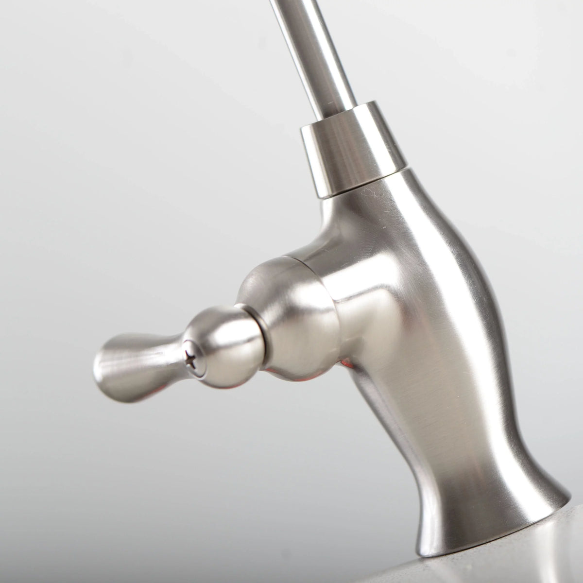 Euro-style Ceramic Disk Long-reach Non-Air Gap  Faucet - Brushed Nickel