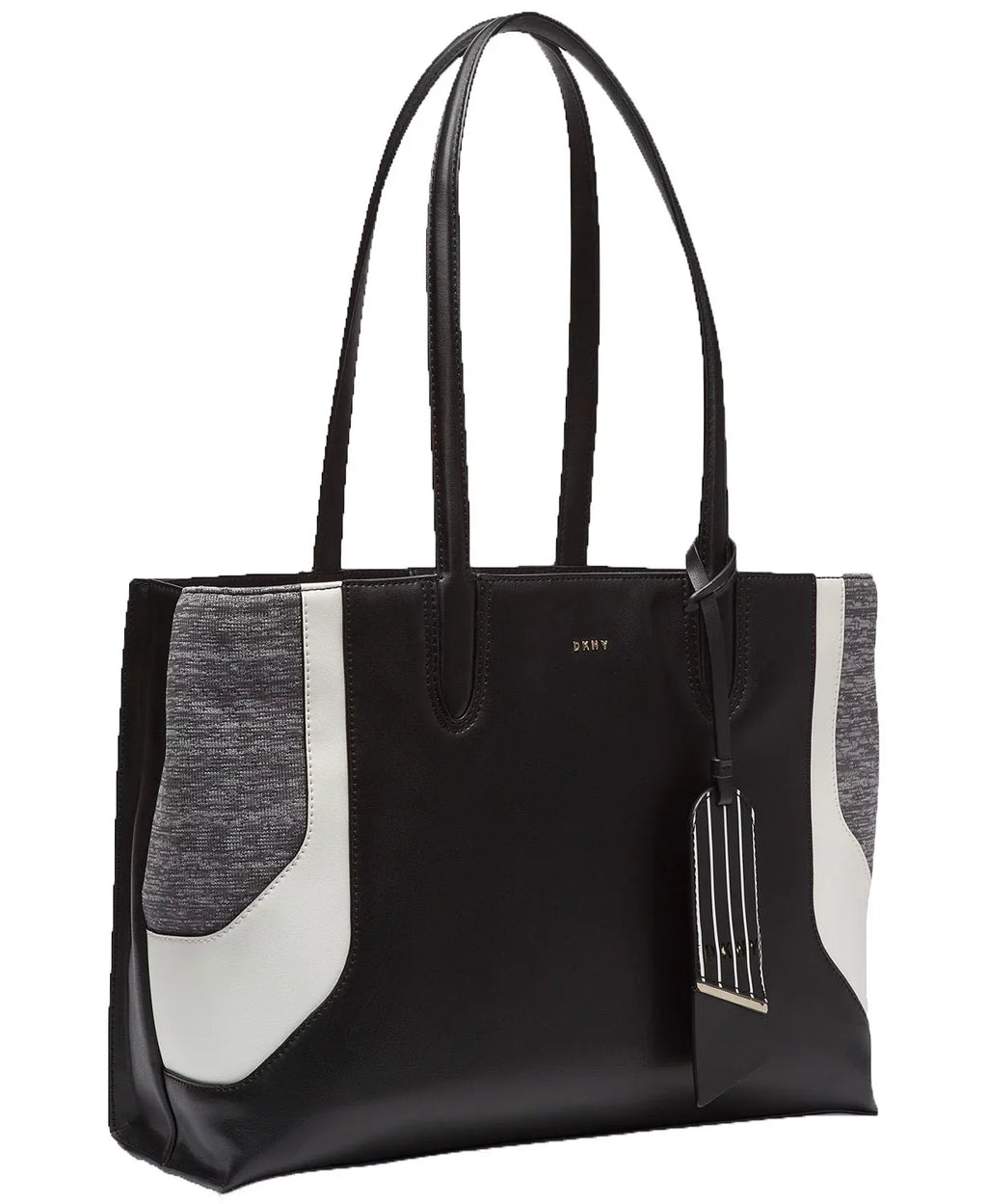 Jade Wide Handbag Tote (Gray/Black)
