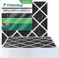 Filterbuy 25x25x1  8 Odor Eliminator Pleated   Furnace Air Filters with Activated Carbon (6-Pack)
