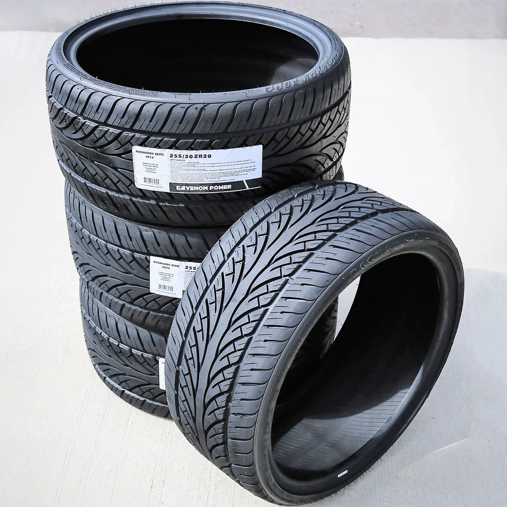 Pair of 2 () Venom Power Ragnarok Zero 255/30R20  92W  A/S Performance Tire Fits: 2016-23 Audi  Quattro Base