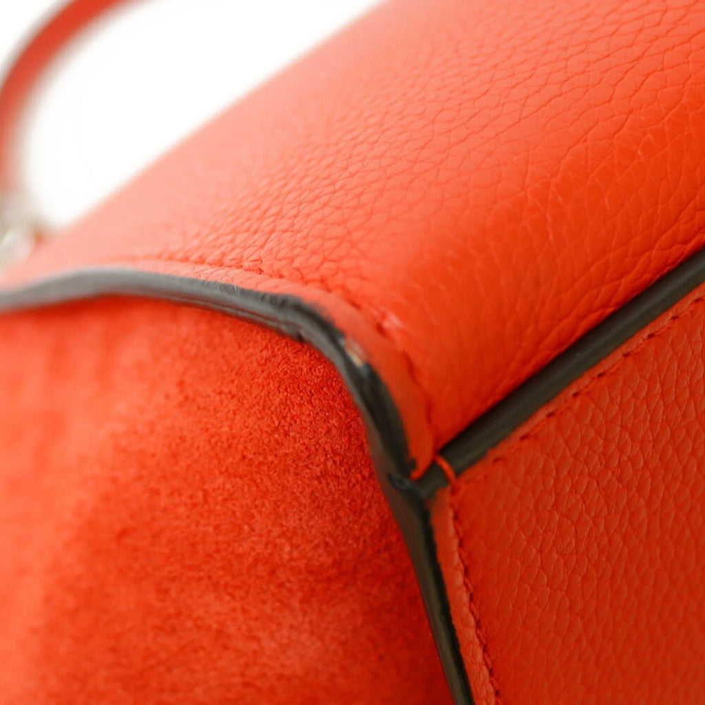 Pre-Owned Celine Trapeze Handbag Leather Orange Women's  (Fair)