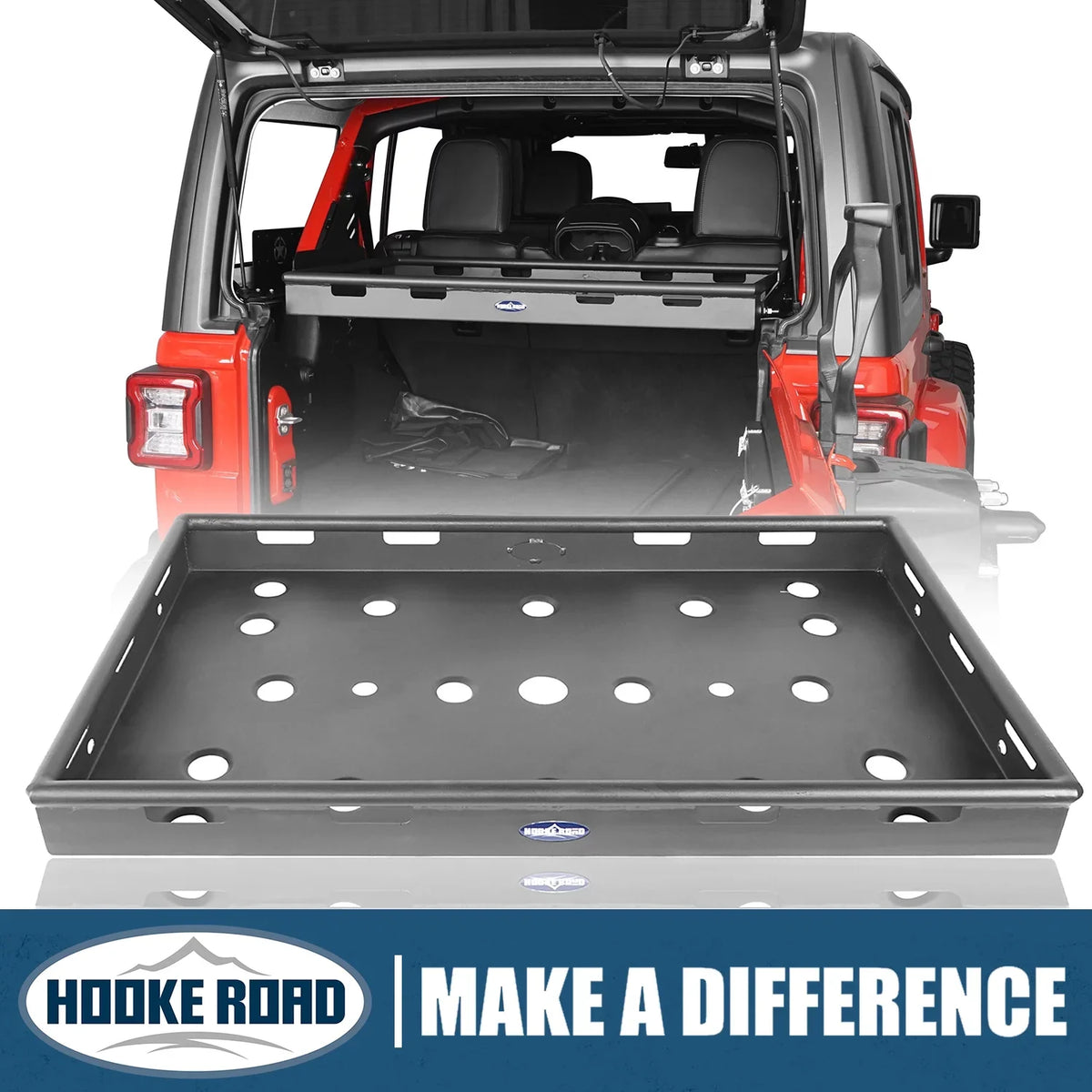 Hooke Road Cargo Carrier for Hard Top Steel Interior fits Jeep Wrangler  2018-2023
