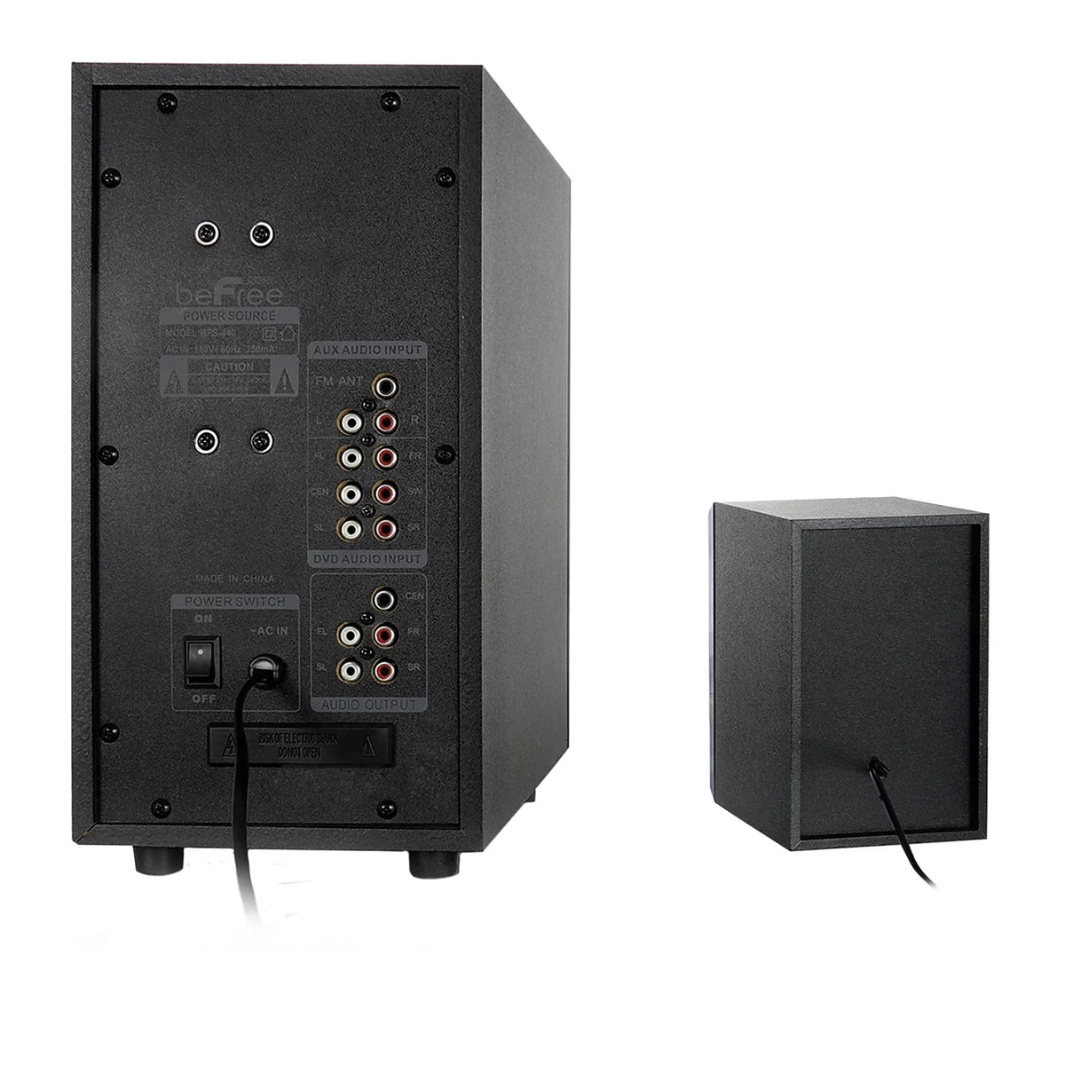 beFree Sound 93695498M 80 W 5.1 Channel Surround Sound Speaker Black (93695498M)
