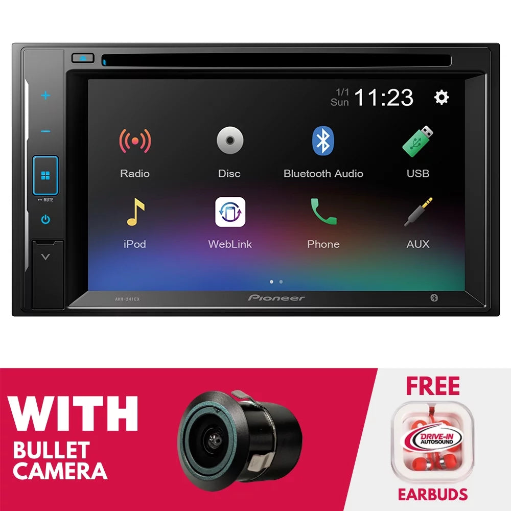 New Pioneer -241EX 6.2 Inch Digital Media &  Receiver w/ Backup Bullet Camera