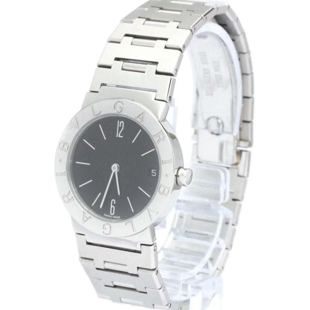 Pre-Owned Polished  Bvlgari Bvlgari Steel Quartz Unisex Watch BB30SSD BF565431 (Good)