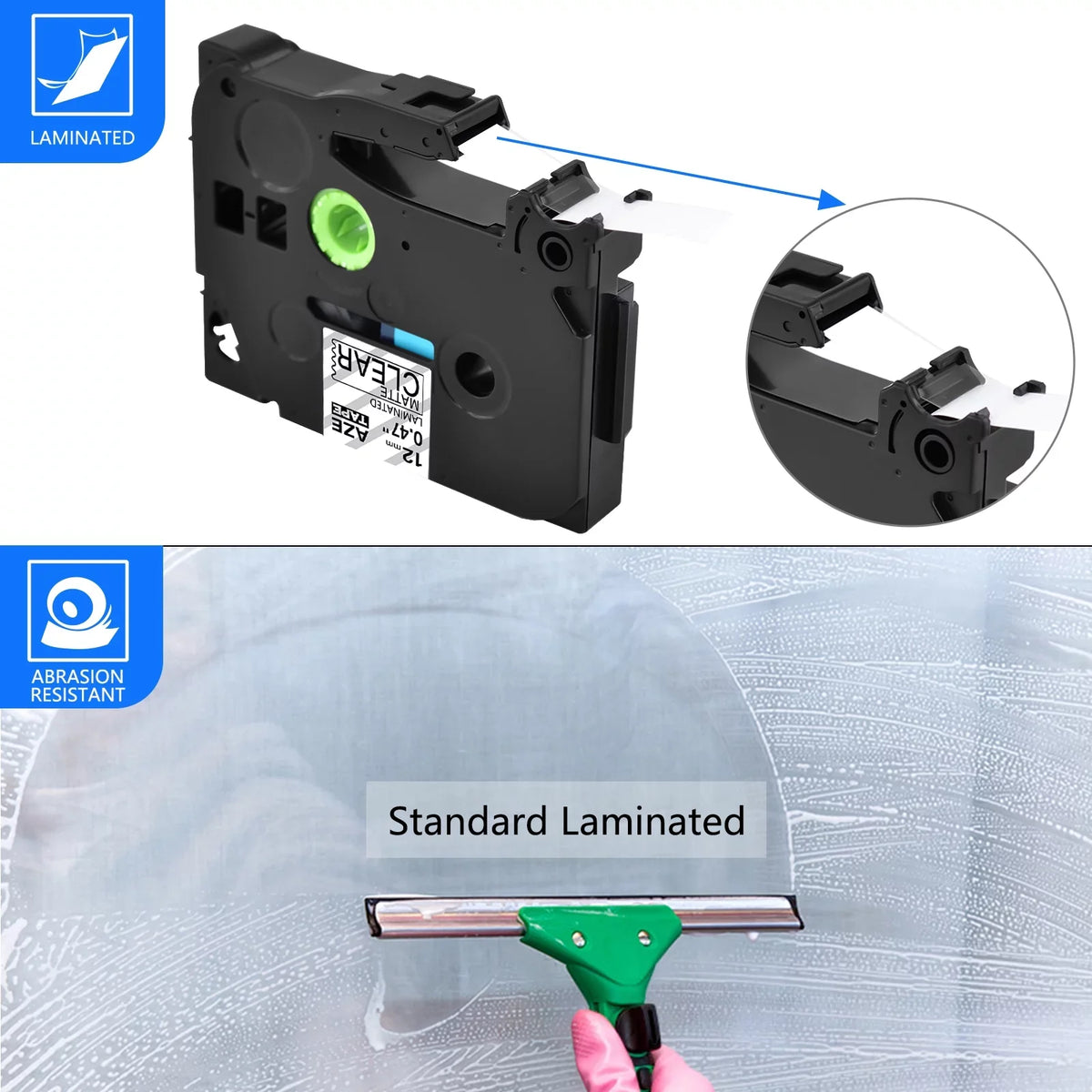 5PK Compatible for Brother P-touch Black on Matte Clear 12mm 0.47" TZe-M31 -M31 TZM31 TZeM31 Laminated Label Tape