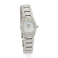 Ross-Simons Saint James Women's 25mm Crystal and Mother-Of-Pearl Watch in Stainless Steel, Women's, Adult