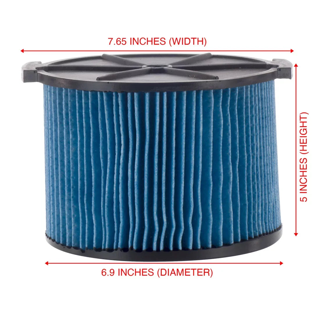 8 Pack VF3500 3-Layer Fine Dust Cartridge Filter Replacement Part 26643 Compatible with  3-4.5 Gallon Wet & Dry Portable Vacuums