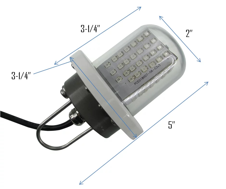 Pactrade Marine Boat  White Underwater Submersible Night Fishing Light 5" IP68