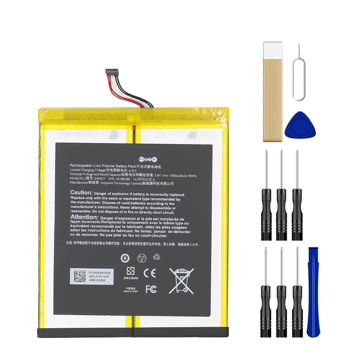 Replacement Battery 2955C7/26S1015 For Amazon Kindle Fire  10.1 7th Gen SL056ZE Tool